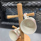 Supermarket products Cup display rack original wood six of support hang glasses parts stand eyeglasses racks