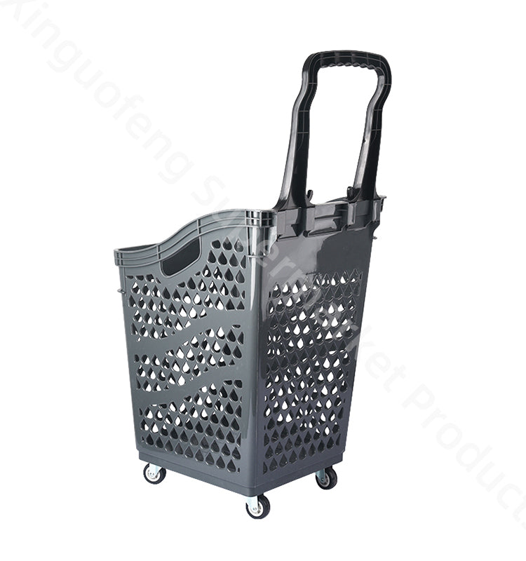 shopping cart large capacity multifunction PP Rubber wheel 2.8kg PP raw material tall shaped design colorful handles carts