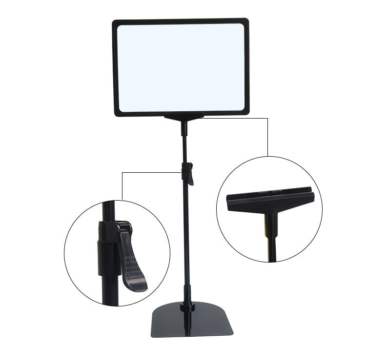 Durable A4 A3 size supermarket frame board free standing display rack extendable stand promotion sales for poster paper