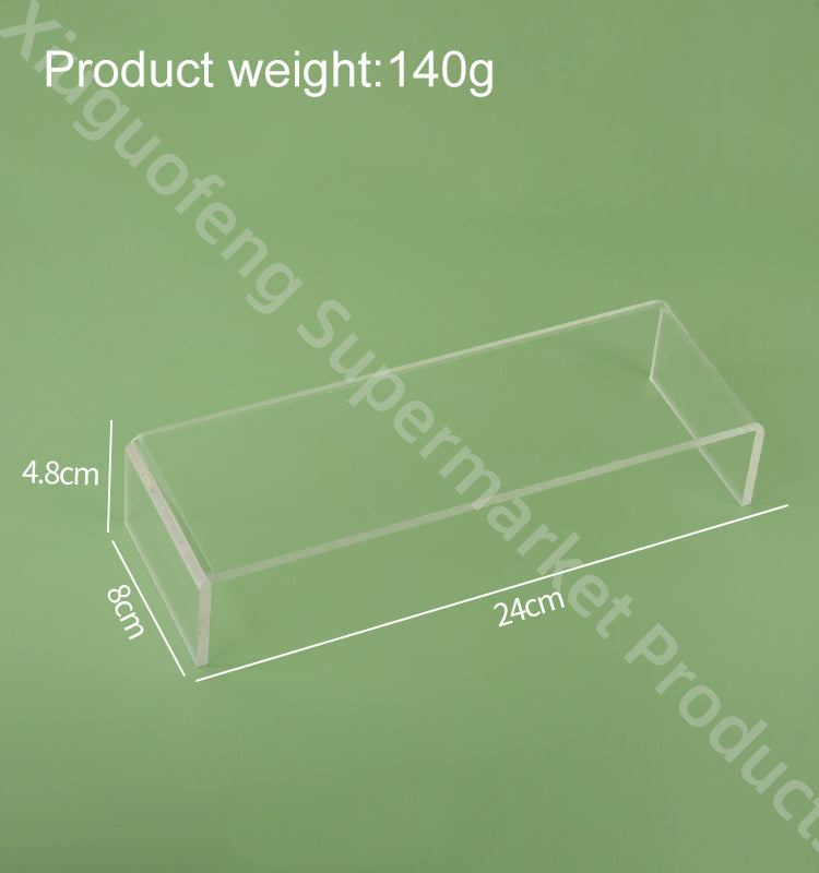 one layer display stand transparent Acrylic stepped 280g thickened large capacity W8cm L30cm shelf for cosmetics perfume Toy