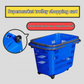 Custom Great Rugged and Durable Large Plastic Trolley Type Shopping Basket with Hollow Grid pull rod
