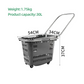 Custom Great Rugged and Durable Large Plastic Trolley Type Shopping Basket with Hollow Grid pull rod