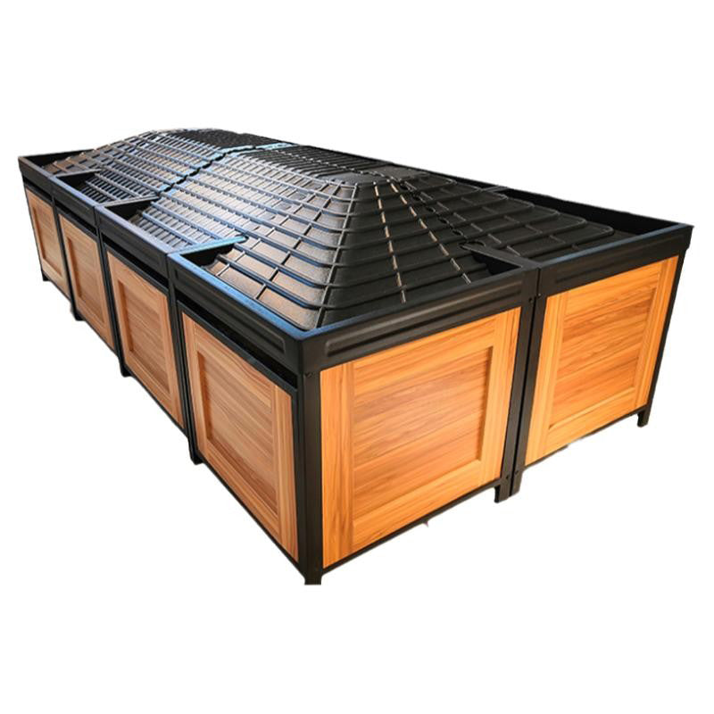 Supermarket fruit vegetable multi-layer stand display cabinet stair stand stepped ramp corner rack ABS material