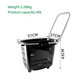 40L Great Rugged and durable large plastic shopping basket with hollow grid, rectangular shopping basket
